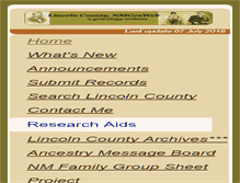 Tablet Screenshot of lincoln.nmgenweb.us